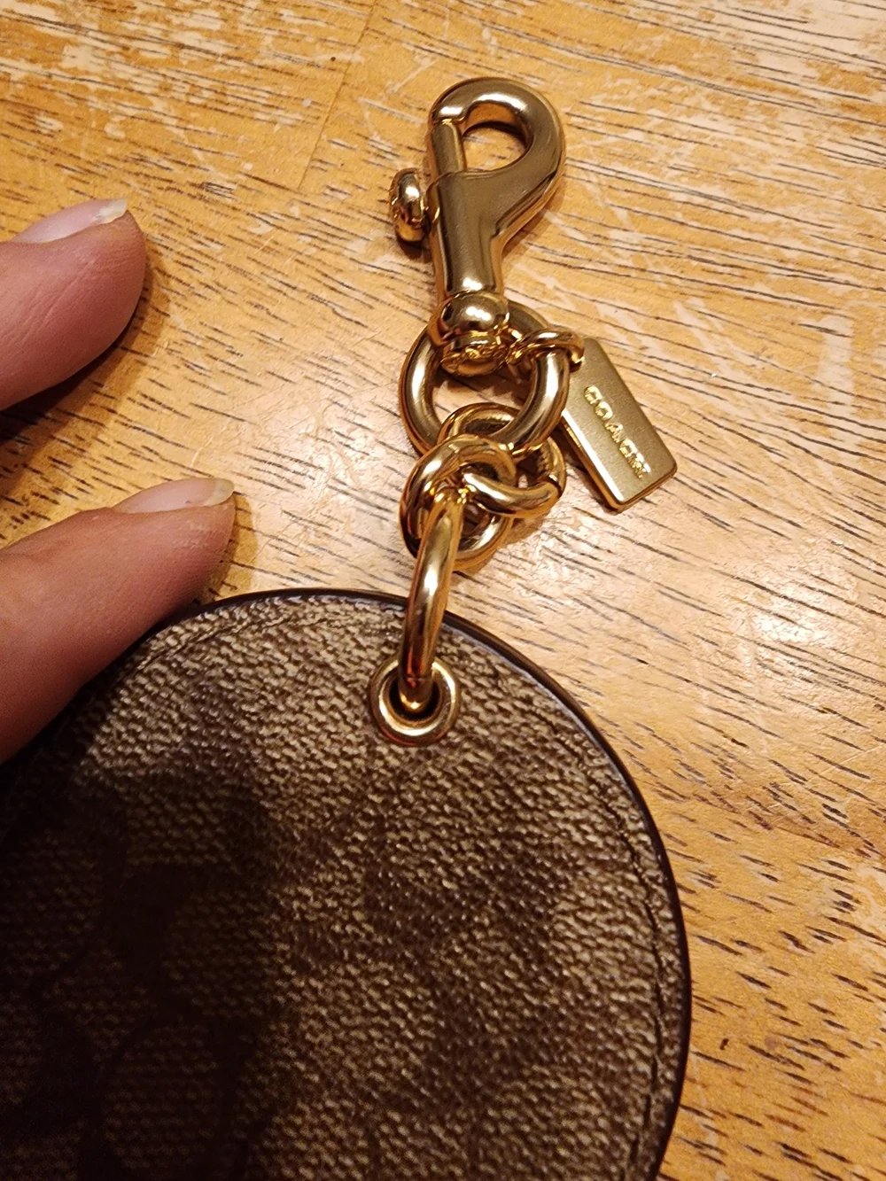 Coach Mirror Bag Charm in Signature Canvas the brand's iconic coated canvas